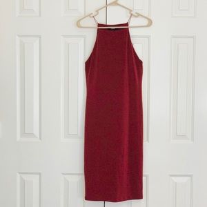 Crimson Red Tank Midi Dress Size XS